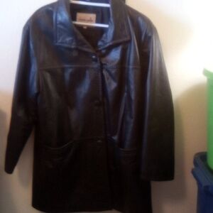 Donna pelle leather jacket sz large